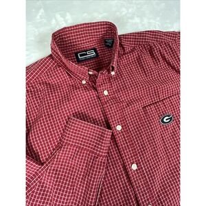 Crable University Of Georgia Size M Men's NCAA Button Down Red Check Shirt‎